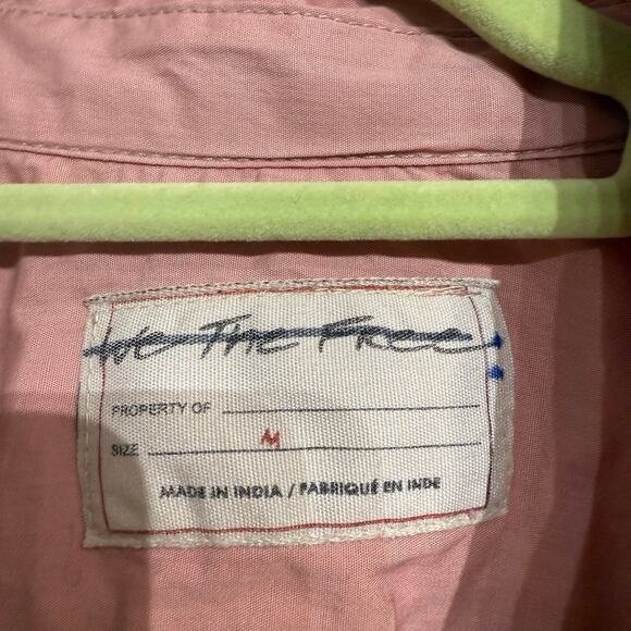 Free People Pink Endless Vacation Short Sleeve Relaxed Fit Shirt Sz M NWOT - Picture 6 of 14
